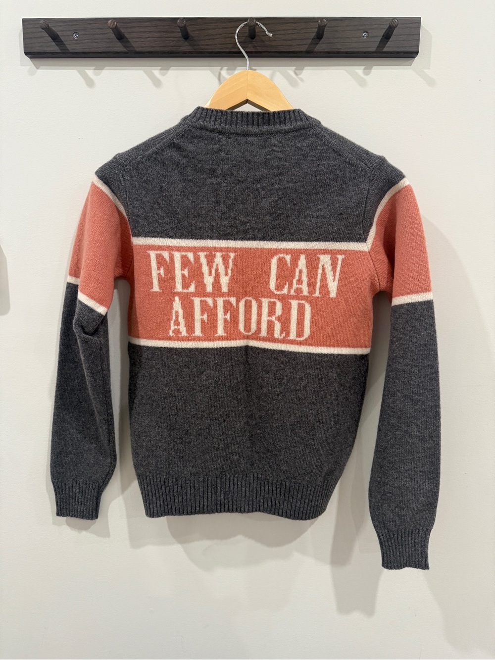 Princess Diana Relaxed Crewneck Sweater in Grey and Dusty Pink - 'I'M A LUXURY' - Picture 6 of 13